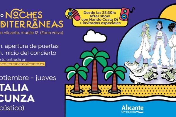Natalia Lacunza actuará en directo en Noches Mediterráneas
