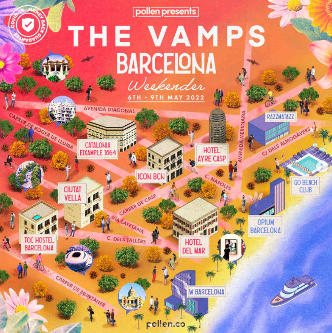 Cartel promocional de 'The Vamps Barcelona Weekender'/ Fuente: the vamps