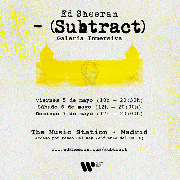 Cartel informativo de las sesiones de la experiencia inversiva de la presentación del álbum de Ed Sheeran / Fuente: Warner Music España