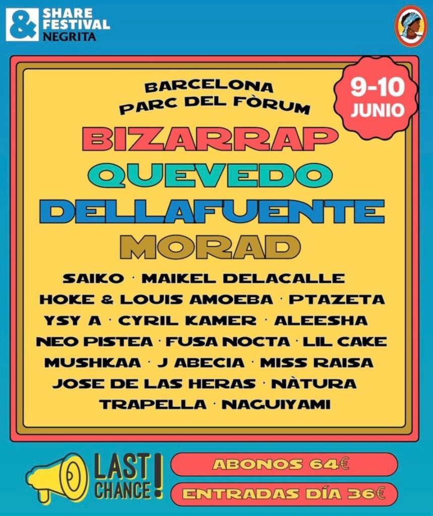 Cartel oficial del Share Festival Negrita 2023 / Fuente: @sharefestival (Instagram)