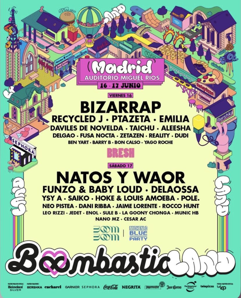 Cartel de los artistas del Boombastic en Madrid / Fuente: @boombastic_festival (Instagram)